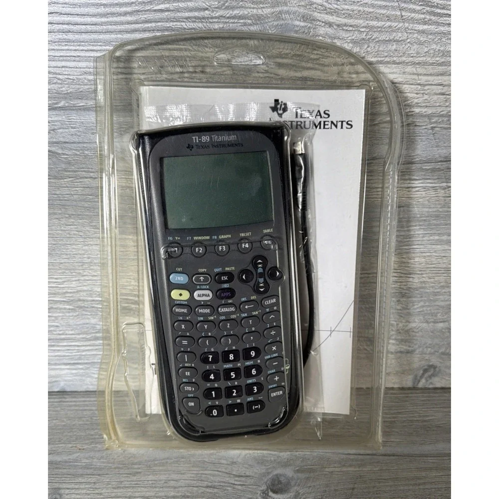 Texas Instruments TI-89 Titanium Graphing Calculator W/ Slide Case & CD Manual